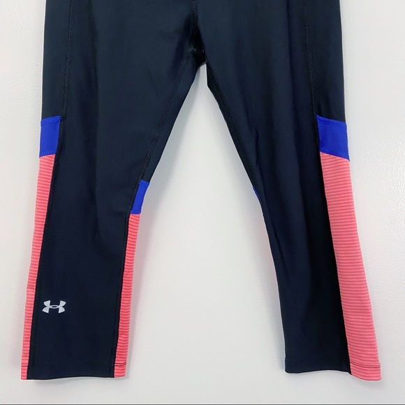 Under Armour Heatgear Compression Leggings Color Block Black Small - Picture 3 of 7